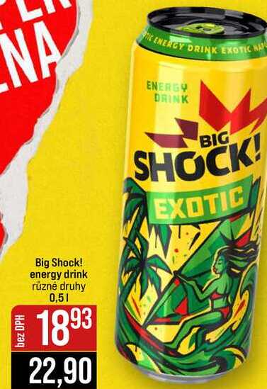 Big Shock! energy drink různé druhy 0,5l