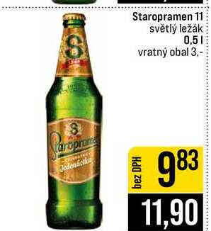 Staropramen 11 světlý ležák 0,5l