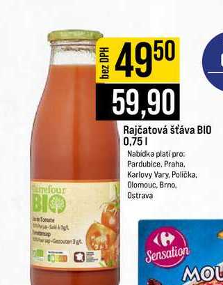 Rajčatová šťáva BIO 0,75l