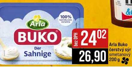 Buko Arla čerstvý sýr smetanový 200 g  