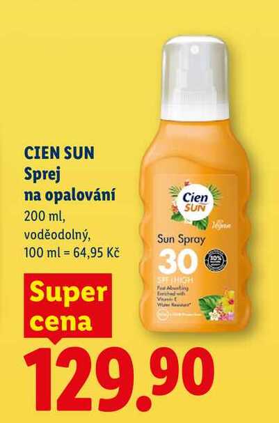 CIEN SUN Sprej na opalování, 200 ml