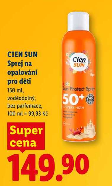 CIEN SUN Sprej na opalování pro děti, 150 ml