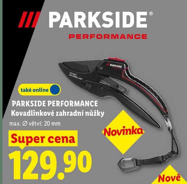 PARKSIDE PERFORMANCE Kovadlinkové zahradní nůžky