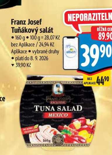   Franz Josef Tuňákový salát 160 g 