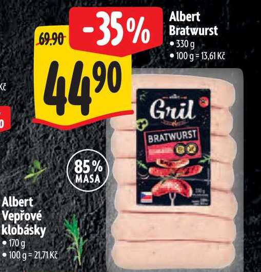 Albert Bratwurst 330 g