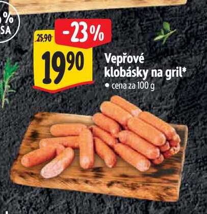  Vepřové klobásky na gril 100 g 