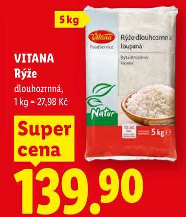 VITANA Rýže, dlouhozrnná, 1 kg