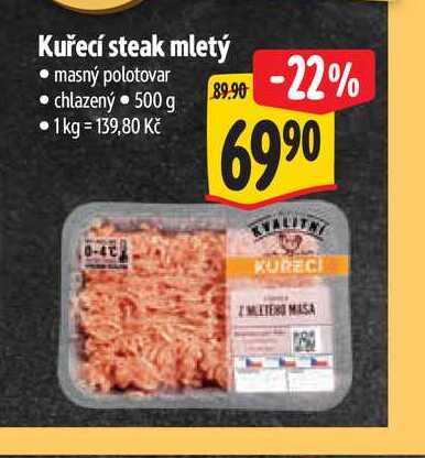 Kuřecí steak mletý 500 g