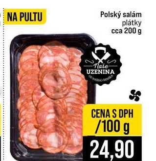Polský salám plátky cca 200 g 100g