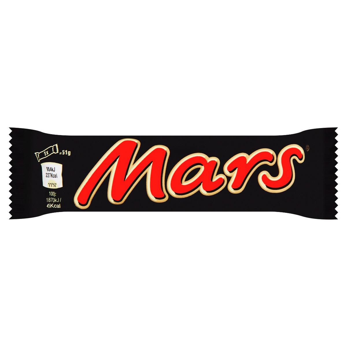 Mars, Snickers, Twix, Bounty, 51 g