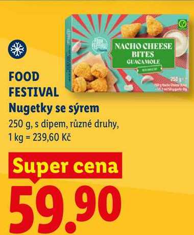 FOOD FESTIVAL Nugetky se sýrem, 250 g
