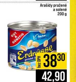Arašídy pražené a solené 200 g