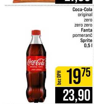 Coca-Cola original zero zero zero Fanta pomeranč Sprite 0,5l