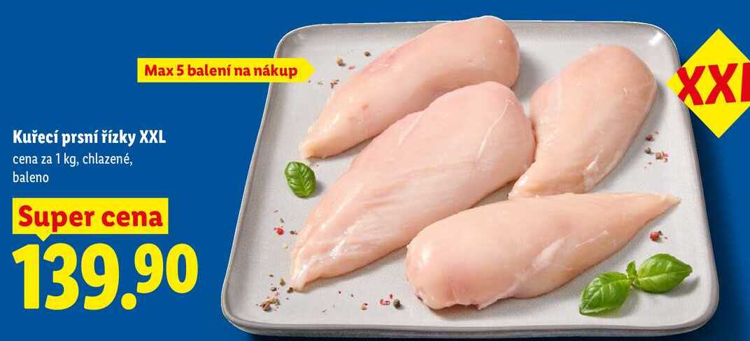Kuřecí prsní řízky XXL, cena za 1 kg