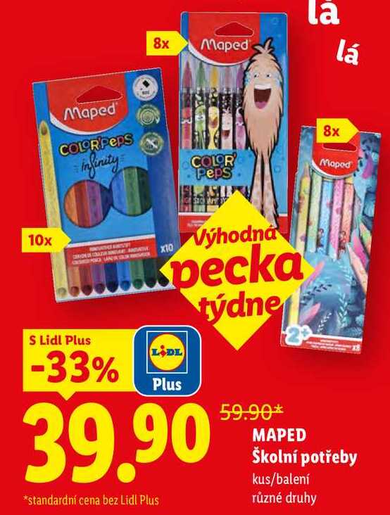 MAPED Školní potřeby, kus/balení 
