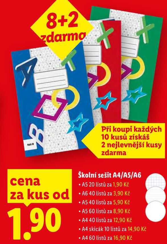 Školní sešit A4/A5/A6
