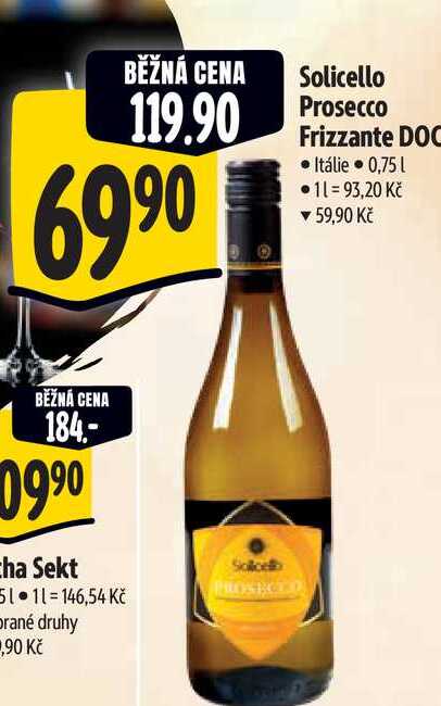   Solicello Prosecco Frizzante DOC 0,75 l