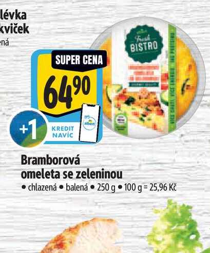 Bramborová omeleta se zeleninou 250 g