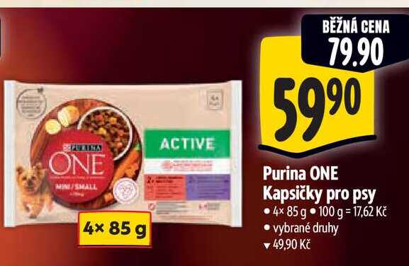 Purina ONE Kapsičky pro psy 4x85 g
