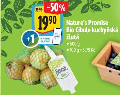 Nature's Promise Bio Cibule kuchyňská žlutá, 500 g 