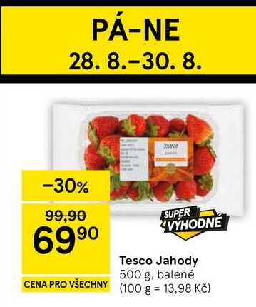 Tesco Jahody, 500 g, balené 