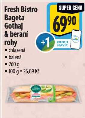 Fresh Bistro Bageta Gothaj & beraní rohy, 260 g