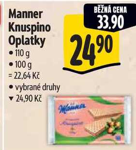 Manner Knuspino Oplatky, 110 g
