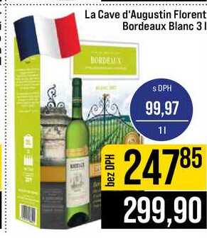La Cave d'Augustin Florent Bordeaux Blanc 3l