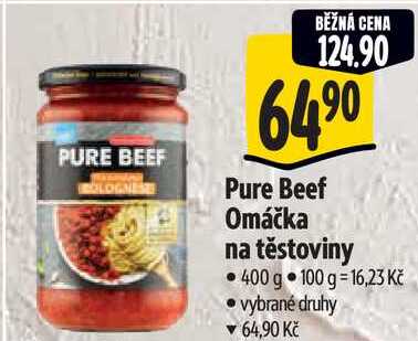 Pure Beef Omáčka na těstoviny, 100 g 