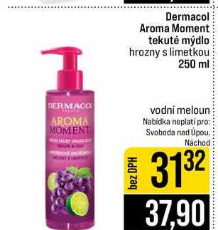 Dermacol Aroma Moment tekuté mýdlo hrozny s limetkou 250 ml