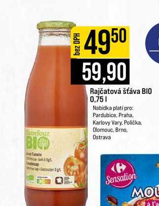 Rajčatová šťáva BIO 0,75l
