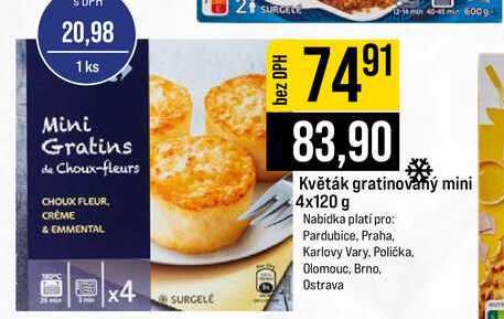 Květák gratinovaný mini 4x120 g