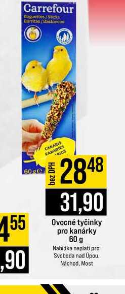 Ovocné tyčinky pro kanárky 60 g