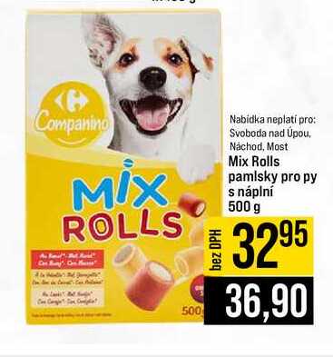 Mix Rolls pamlsky pro py s náplní 500 g