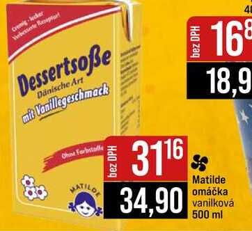 Matilde omáčka vanilková 500 ml 