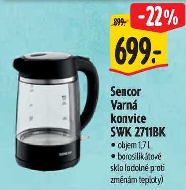 Sencor Varná konvice SWK 2711BK