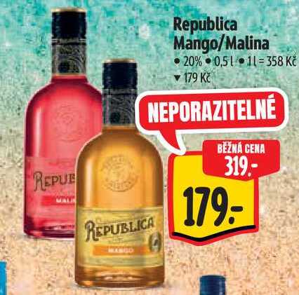 Republica Mango/Malina, 0,5 l