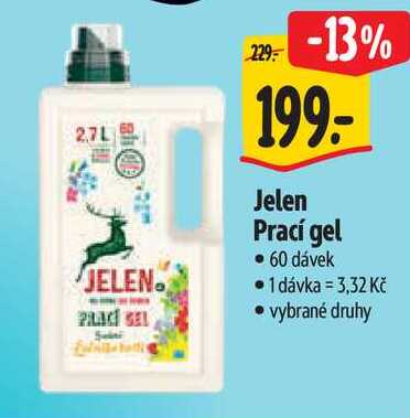 Jelen Prací gel, 60 dávek