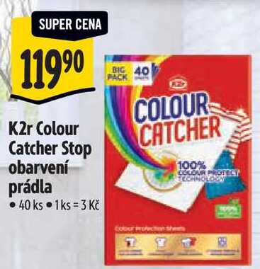 K2r Colour Catcher Stop obarvení prádla, 40 ks