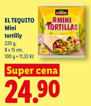 EL TEQUITO Mini tortilly, 220 g
