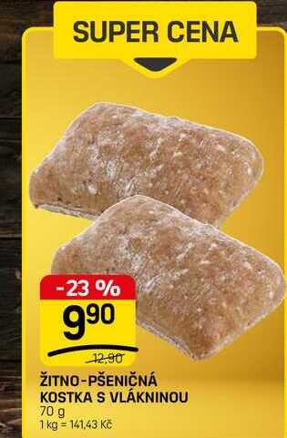 ŽITNO-PŠENIČNÁ KOSTKA S VLÁKNINOU 70 g
