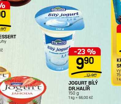 JOGURT BÍLÝ DR.HALÍŘ 150 g 