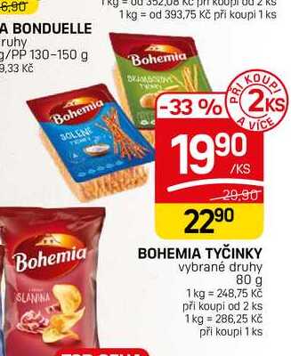 BOHEMIA TYČINKY vybrané druhy 80 g