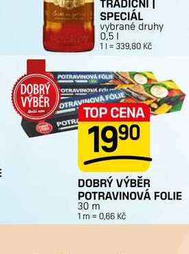 DOBRÝ VÝBĚR POTRAVINOVÁ FOLIE 30 m