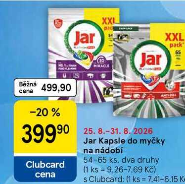 Jar Kapsle do myčky na nádobí, 54-65 ks
