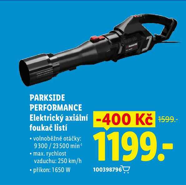 PARKSIDE PERFORMANCE Elektrický axiální foukač listí