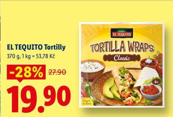 EL TEQUITO Tortilly, 370 g