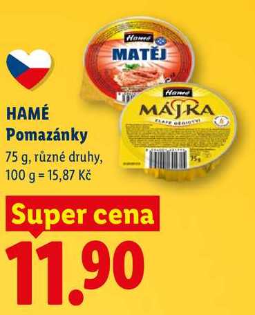 HAMÉ Pomazánky, 75 g