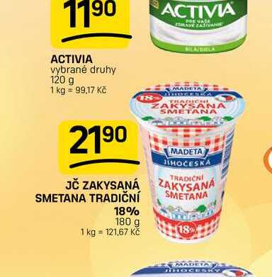 JČ ZAKYSANÁ SMETANA TRADIČNÍ 18% 180 g