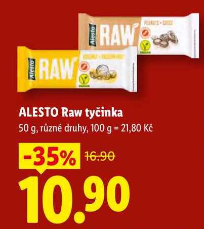 ALESTO Raw tyčinka, 50 g